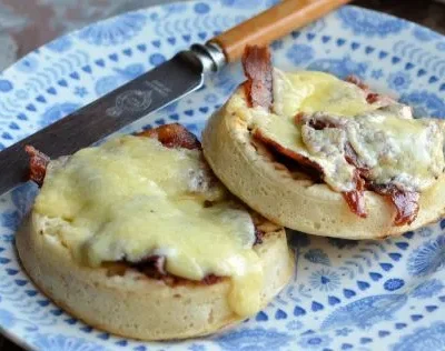 Crumpets With Cheese &Amp; Bacon