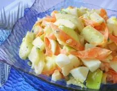 Crunchy Apple, Carrot, and Turnip Salad with Boiled Eggs