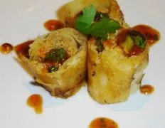 Crunchy Chicken Egg Rolls With Tangy