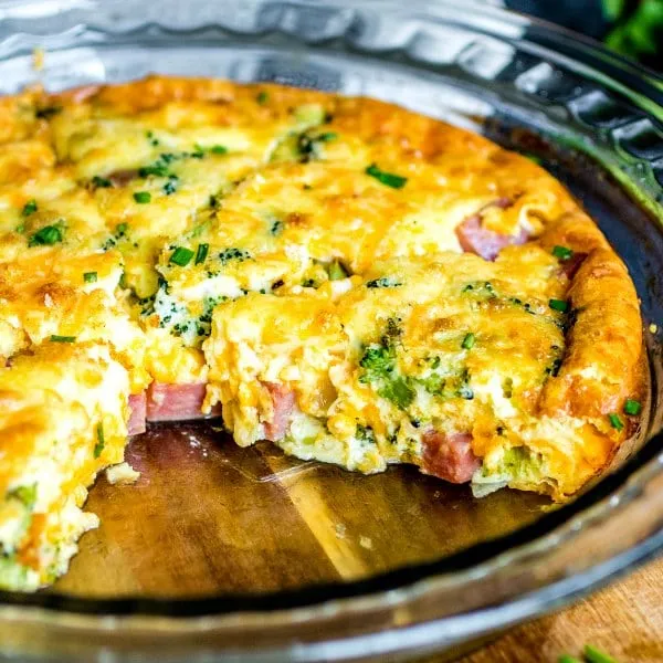 Crustless Bacon, Spinach & Swiss Quiche Low Carb