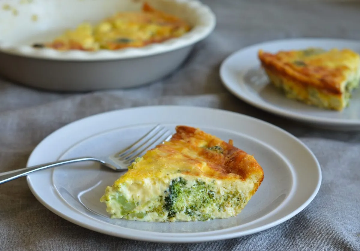 Crustless Broccoli Cheddar Quiche