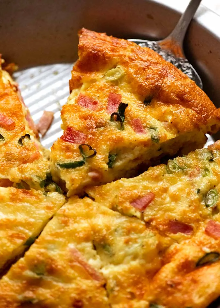 Crustless Ham And Cheese Quiche