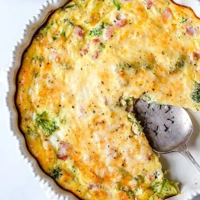 Crustless Ham And Cheese Quiche