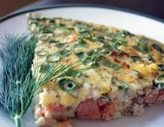 Crustless Smoked Salmon Quiche With Dill