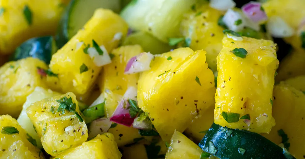 Cucumber, Tomato, And Pineapple Salad