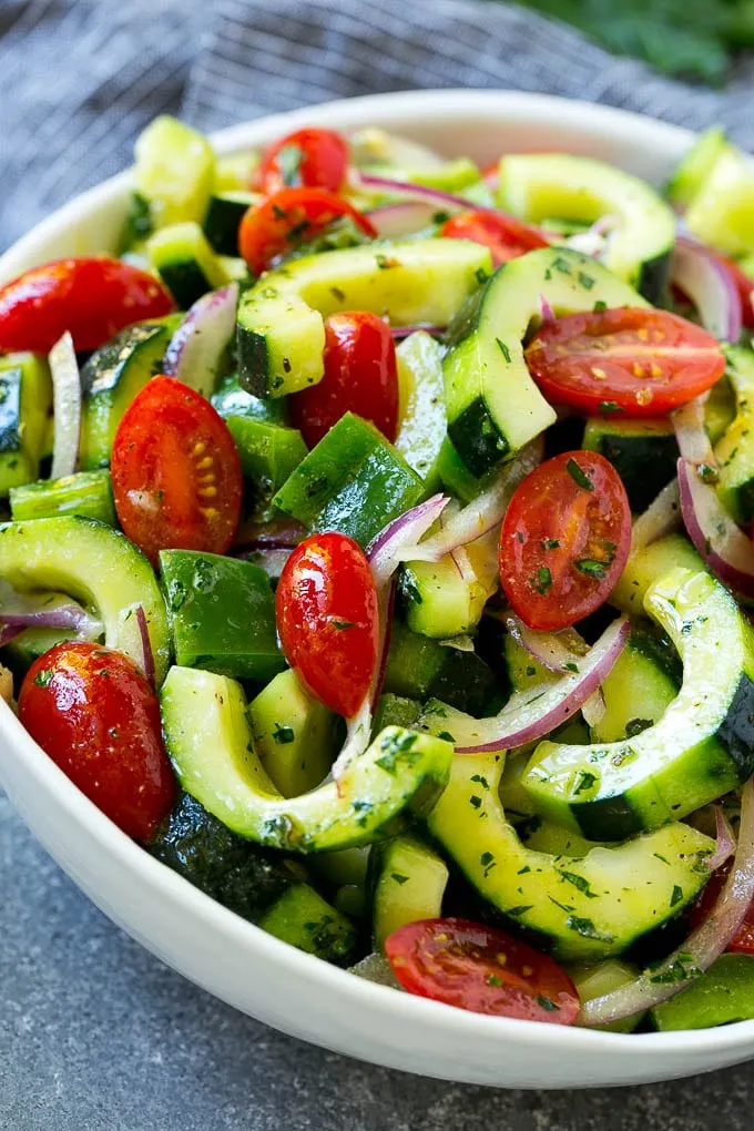 Cucumber, Tomato & Red Onion Salad