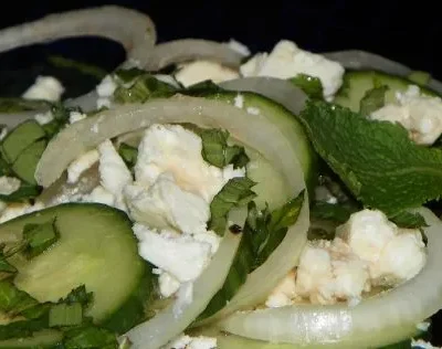 Cucumber With Feta Cheese And Mint