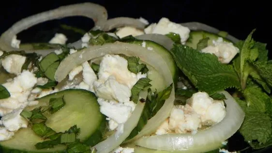 Cucumber With Feta Cheese And Mint