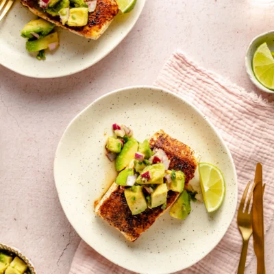 Cumin Seared Halibut With Asparagus Salsa