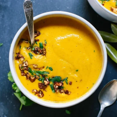 Curried Almond Sweet Potato Soup