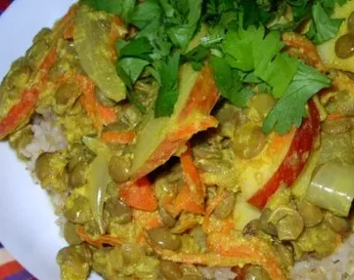 Curried Lentils With Yogurt