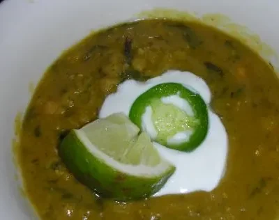 Curried Red Lentil And Swiss Chard Soup