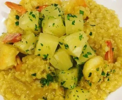 Curried Shrimp With Pineapple Salsa