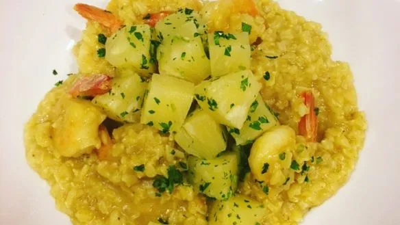 Curried Shrimp With Pineapple Salsa