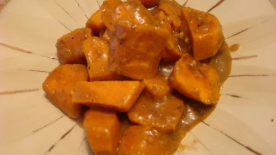 Curried Sweet Potatoes In Coconut Milk