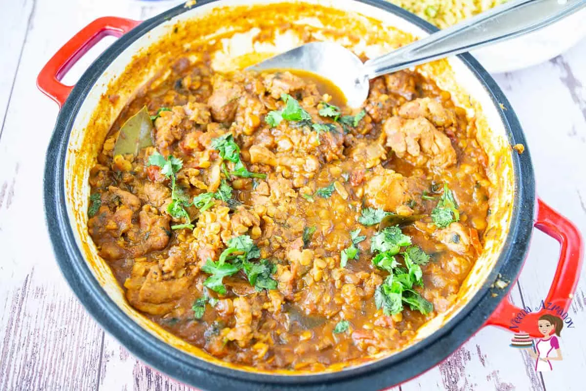 Curry Lentils With Chicken