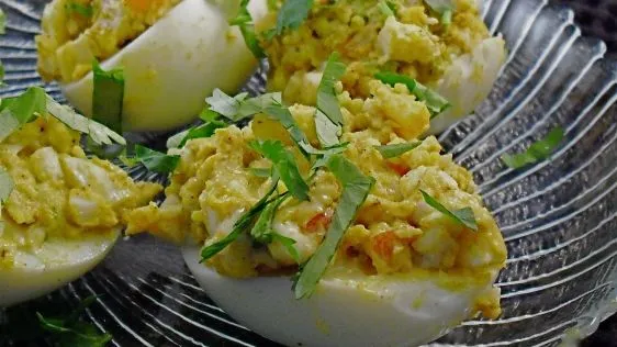 Curry Stuffed Eggs