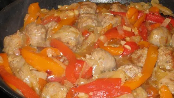 Dads Sausage, Peppers And Onions