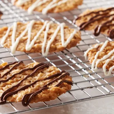 Dark Chocolate Oatmeal Lace Cookies