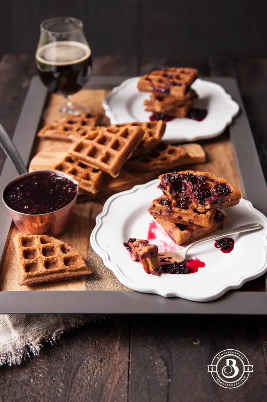 Decadent Chocolate Malt Sourdough Waffles Recipe