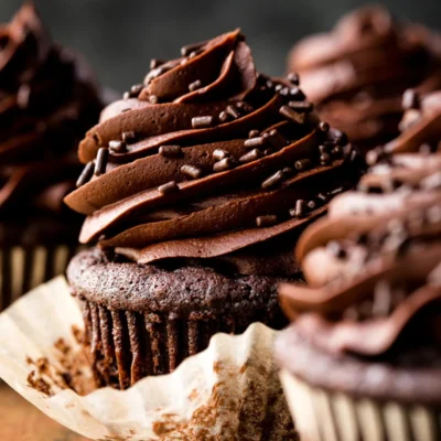 Decadent Low-Fat Chocolate Cupcakes With Luscious Glaze