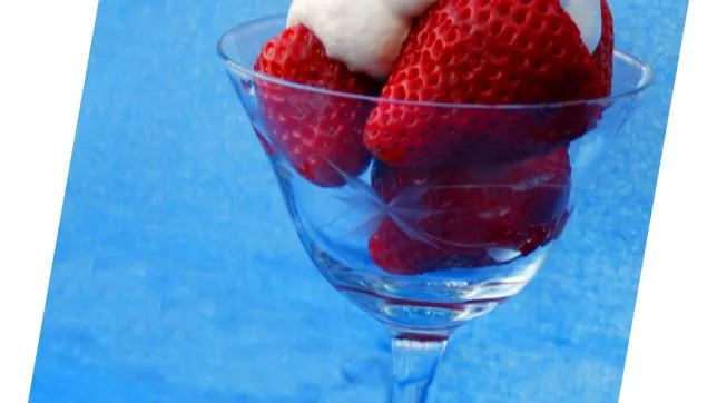 Decadent Strawberries Topped with Homemade Chantilly Cream