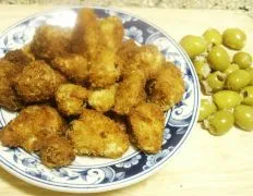 Deep Fried Garlic Cloves And Green Olives