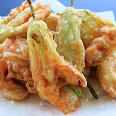 Deep-Fried Zucchini Flowers Stuffed