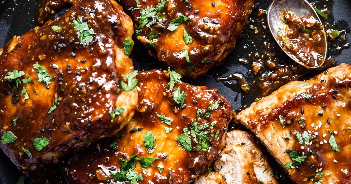 Delicious Asian Glazed Pork Steaks Or Pork