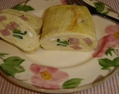 Delicious Ham And Green Onion Tamagoyaki Recipe