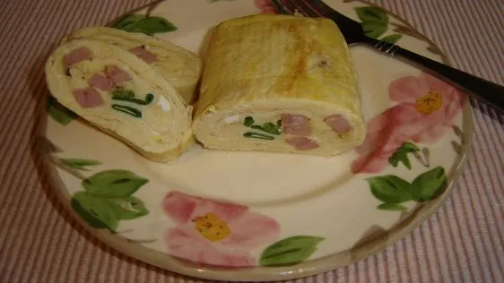 Delicious Ham and Green Onion Tamagoyaki Recipe