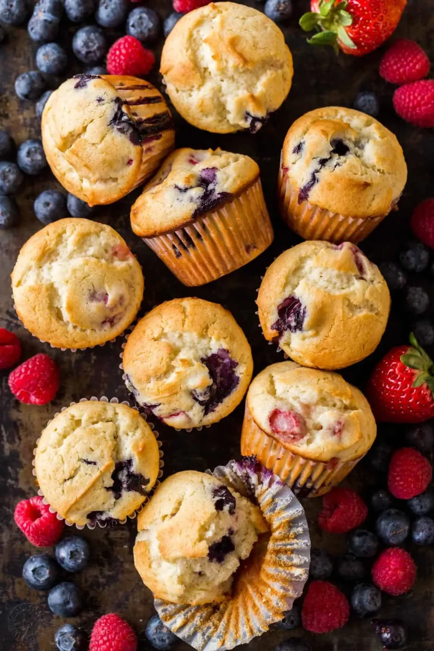 Delicious Homemade Fruit Muffins Recipe