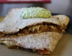 Delicious Mushroom And Sweet Red Pepper Quesadillas Recipe