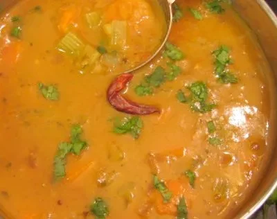 Delicious South Indian Lentil And Vegetable Curry Recipe