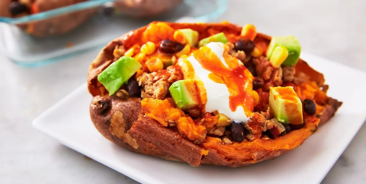 Delicious Stuffed Sweet Potato Boats Recipe