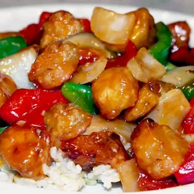 Delicious Sweet And Sour Halibut With Fresh Vegetables Recipe