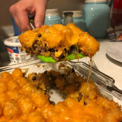 Delicious Tater Taco Casserole