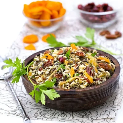 Delicious Toasted Wild Rice With Dried Fruit Medley Recipe