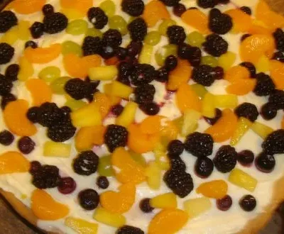 Delicious And Healthy Fruit Pizza Delight