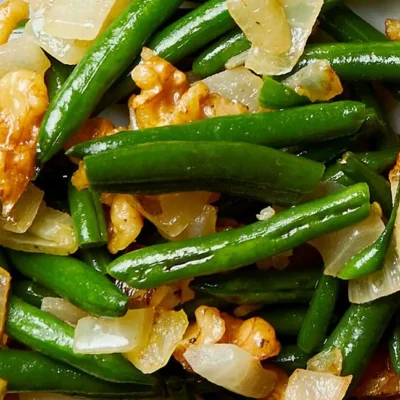 Designer Green Beans With Walnuts