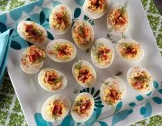 Deviled Eggs With Candied Bacon