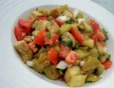 Diced Eggplant Aubergine Salad