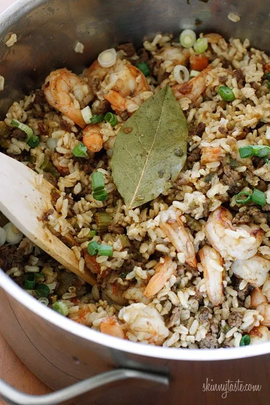 Dirty Brown Rice With Shrimp