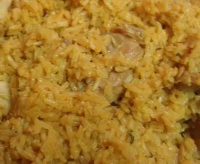 Dominican Locrio De Pollo - Rice And