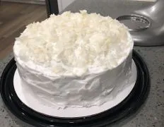 Double Coconut Cake With Fluffy Coconut