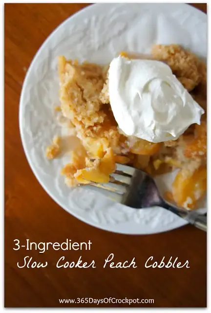 Easiest Crock Pot Fruit Cobbler