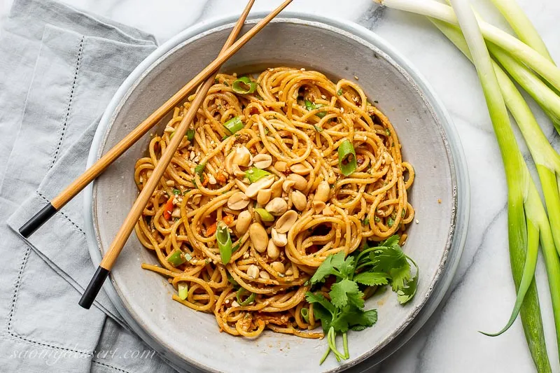 Easy 20-Minute Spicy Peanut Sauce Noodles Recipe