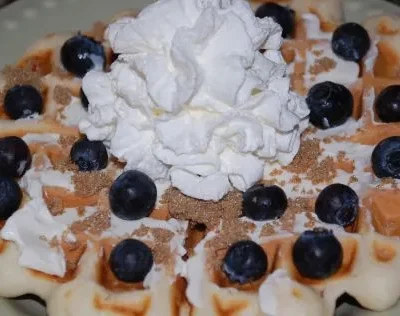 Easy And Fast Fruit N Cream Waffles