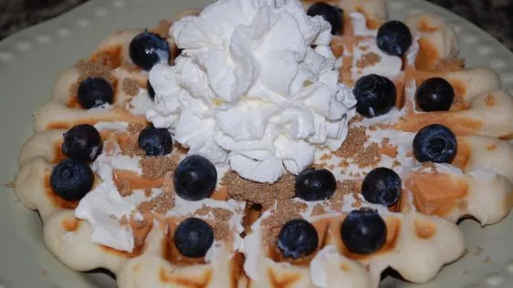 Easy And Fast Fruit N Cream Waffles