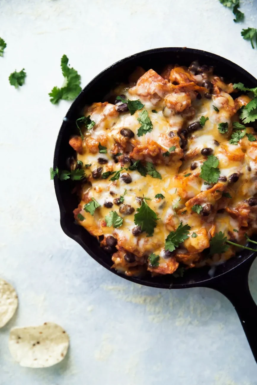 Easy Butternut Squash and Black Bean Vegetarian Enchiladas